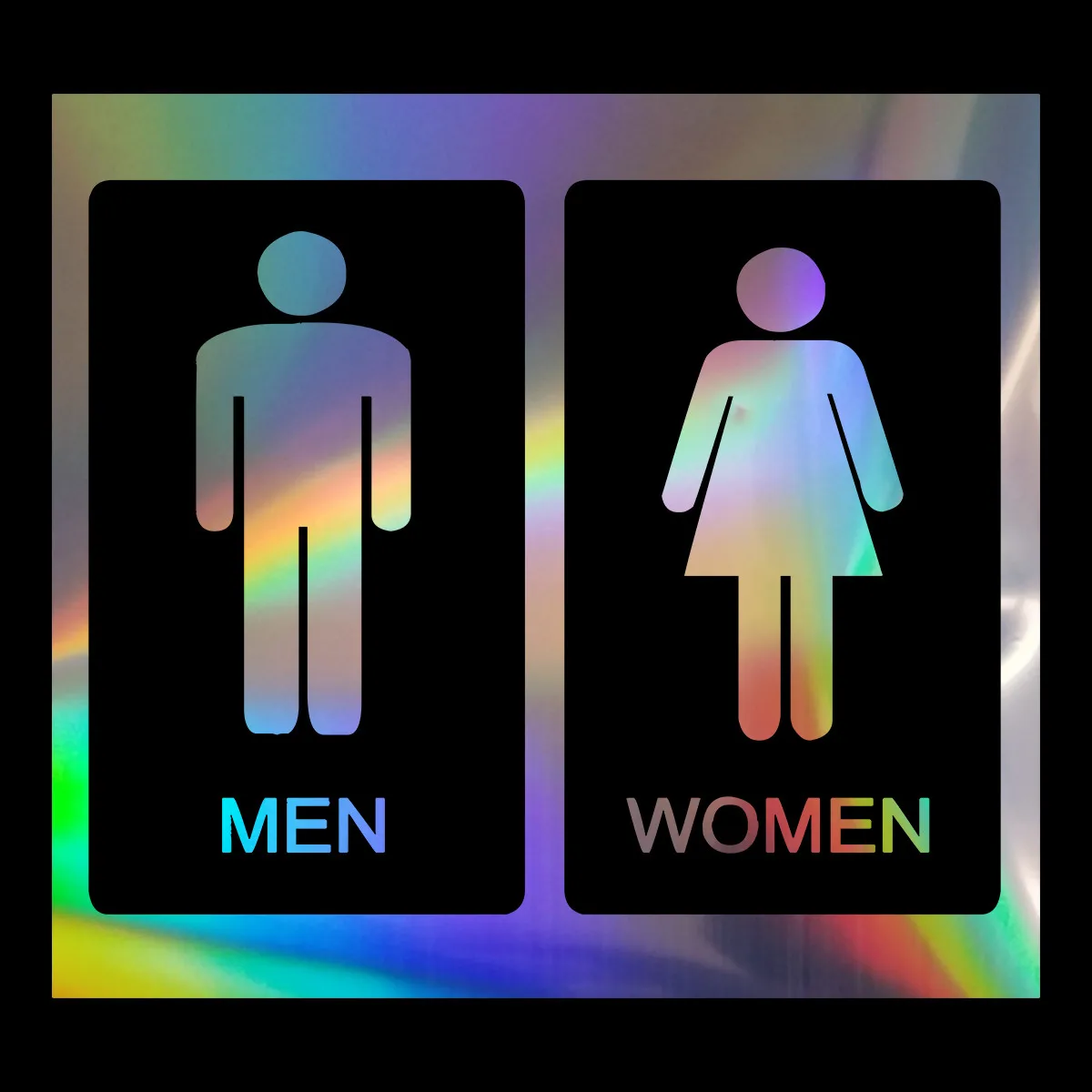 SGNS247 Man & Woman Tolet WC Stcker - Easy-to-Apply Removable