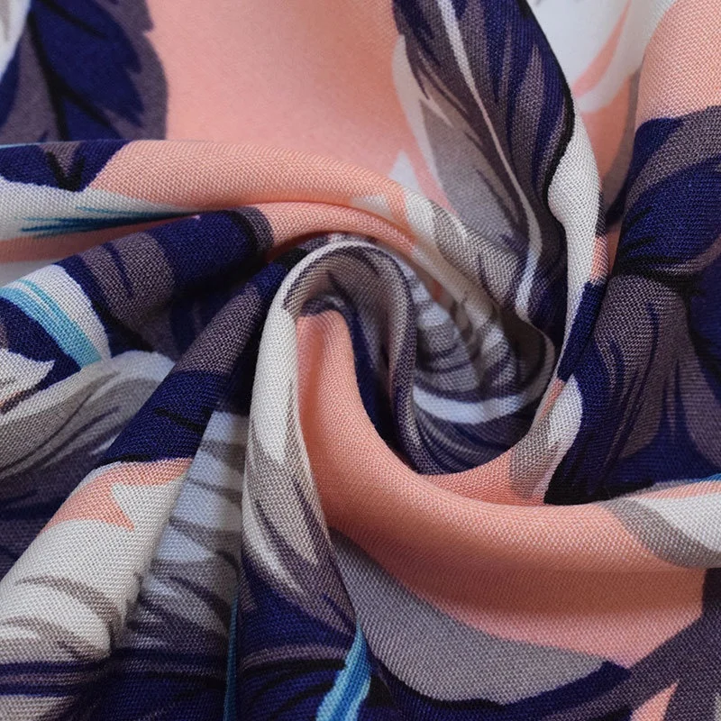 Оптовая продажа, тканая вискозная цифровая вуаль с принтом, 100% вискоза, ткань с принтом для платья