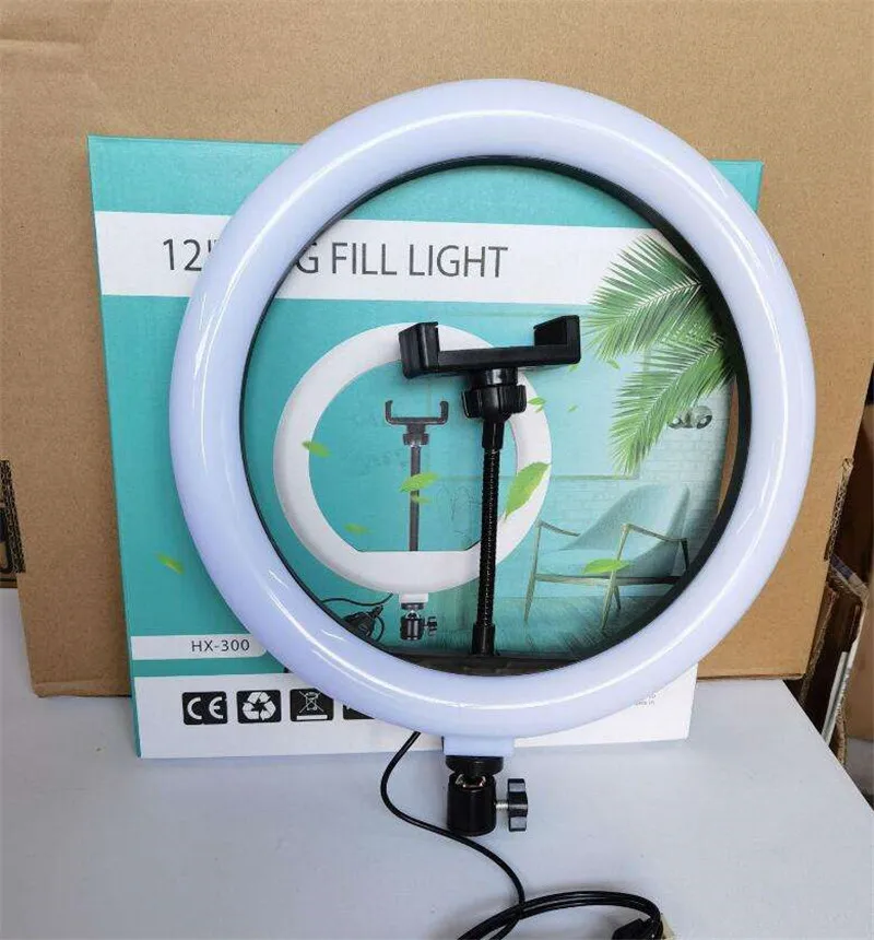 Anneau lumineux LED professionnel de 12 pouces, le plus vendu, pour diffusion en direct et maquillage Tiktok