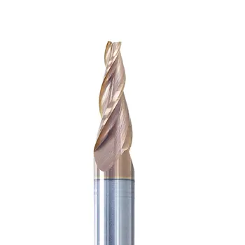 Taper End Mill Tungsten Solid Carbide End Mill Ball Nose Router Bits CNC Taper Metal Milling Cutter 3 Flutes Tapered End Mills