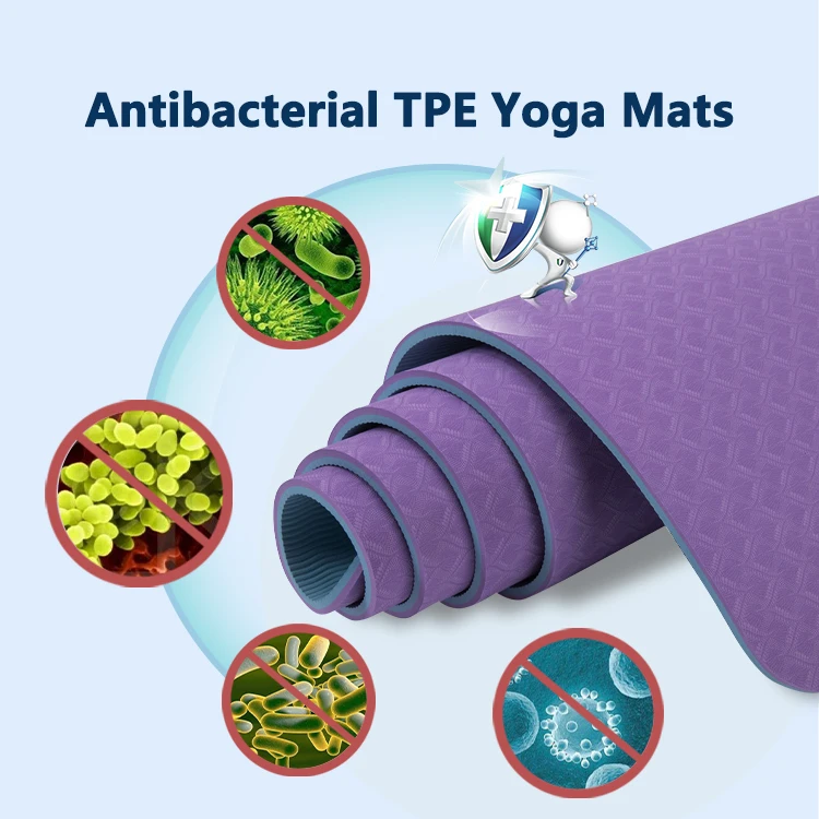 New REACH Certified Custom Professional Tpe Organic Eco Friendly Washable Yoga Pilates Mat