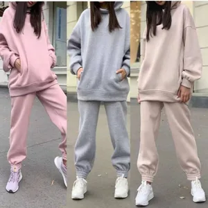 Custom Two Piece Hoodie Set for Women Long Fitness Joggers Pants Hoodies and Sweatpants for Women Sport Wear