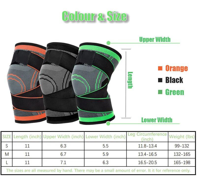 Custom Adjustable Strap Knitted Knee Support Compression Weightlifting