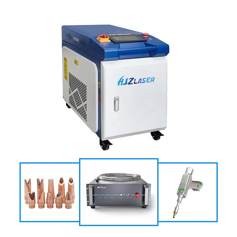 HJZ Laser 4 in 1 Portable Metal Cleaner and Welder 1000w 1500w 2000w 3000w Laser Welding Machine for Stainless Steel Aluminum