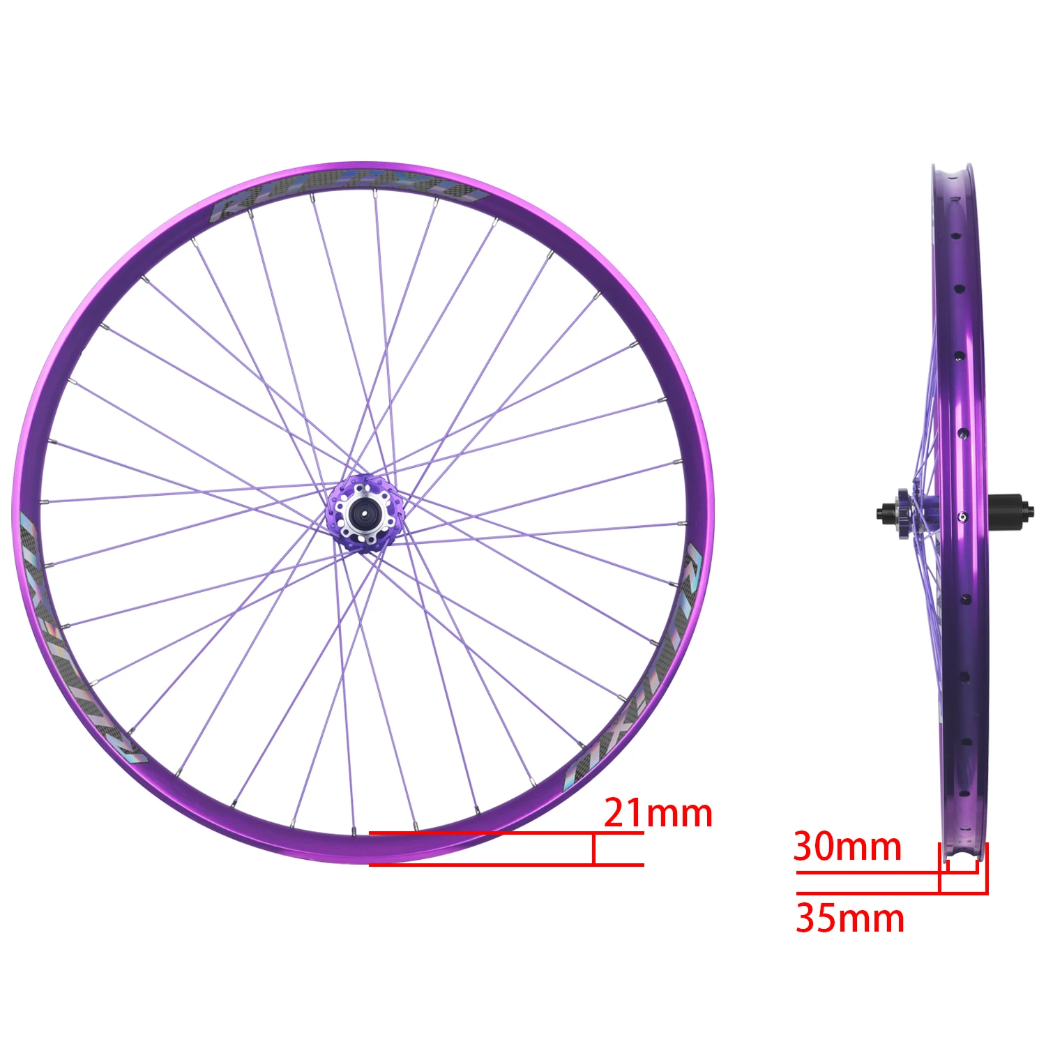 Rims Pink Mtb Hubs RUJIXU Bicycle Wheel Set MTB Bicycle Wheel - Main Image