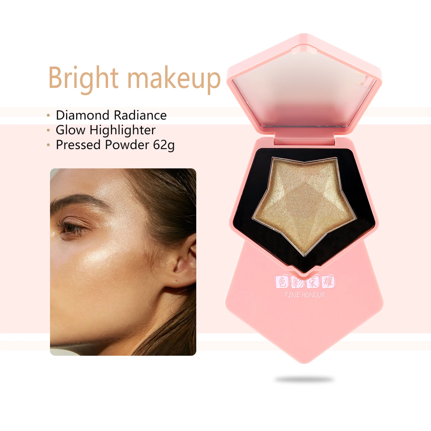 
 Private Label 3 Colors Make Up Highlighter Wholesale Factory Costomized Waterproof Face Makeup Beauty High Quality High lighter  