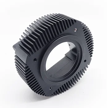 OEM design Cnc Aluminum Black Anodized round electronic Radiator housing Enclosure