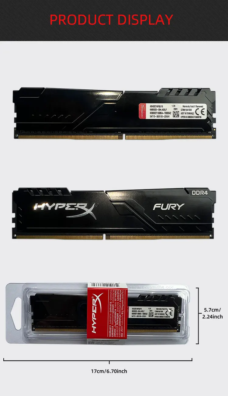 Kingstonfury Ddr4 4gb 8gb 16gb 3200mhz Desktop Ram Memory Pc4 1.2v ...
