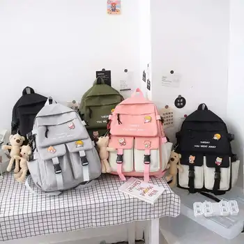 Stylish Custom Fashion School Backpack Logo School Bag Book Bags Set For Kids And Teenagers