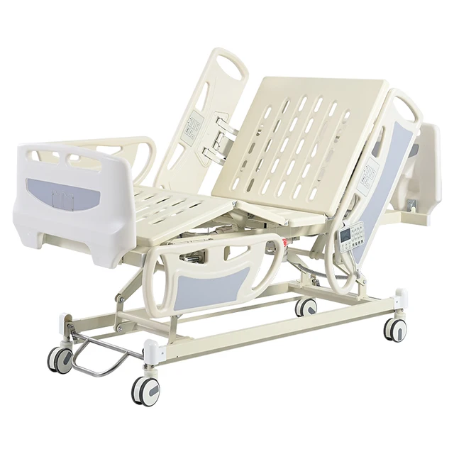 High Quality Electric Hospital Beds with Five Functions ABS Metal Plastic Nursing Medical Equipment