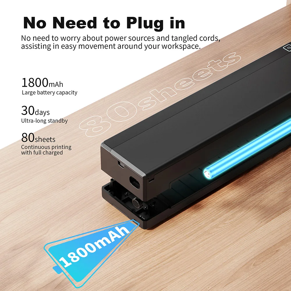 NEWYES LD0806 ポータブルインクジェットプリンター NEWYES LD0806ポータブル高解像度WIFI接続小型マルチカラーインク