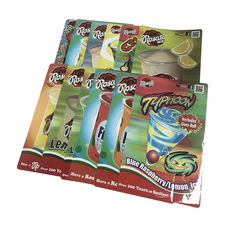 Manufacturer Custom Printing Antifreezing Ice Cream Cup Food Grade Custom Stickers  Container Label Sticker