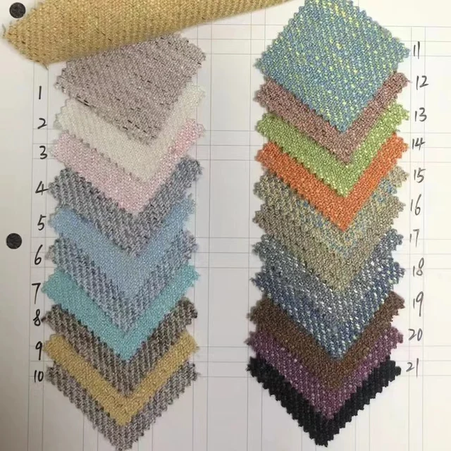 2023 New Herringbone Design 100% Polyester Linen Shading Blackout Curtain Fabric Woven Plain Style for Living Room