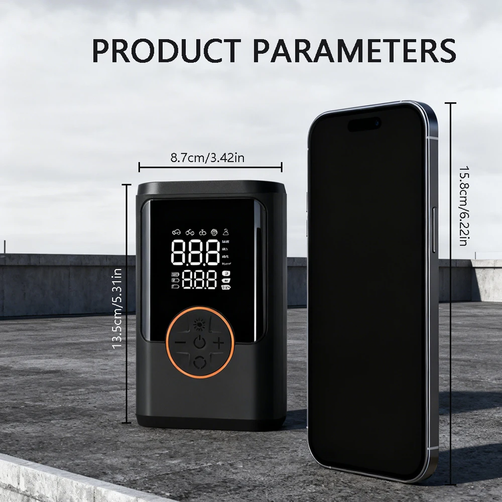 Factory Price 150psi Mini Portable Electric Car Tyre Air Compressor Cordless Inflatable Pump Digital Tire Inflators - view 6