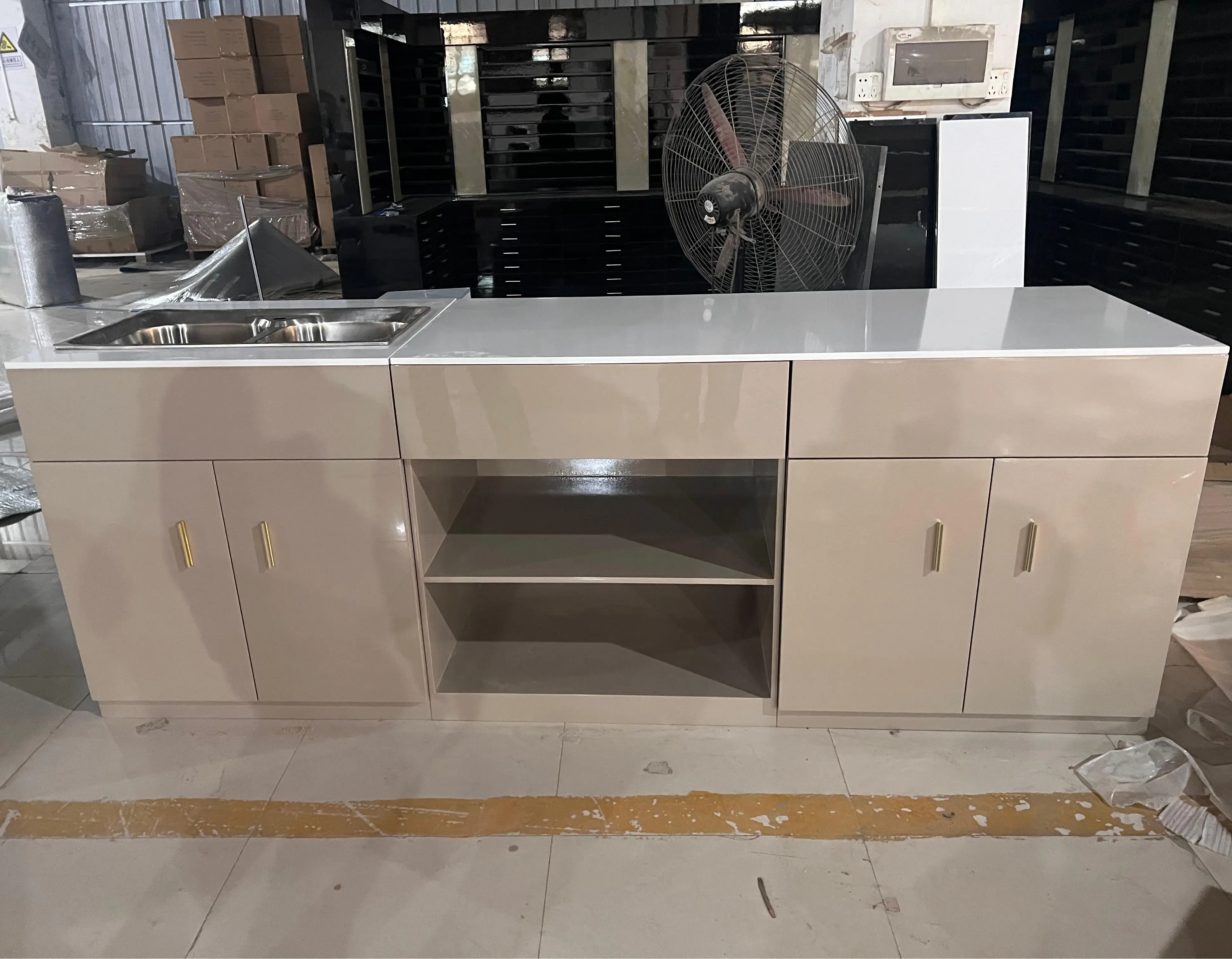 Stainless Steel Kitchen Hand Wash Sink Basin Operated Sink Movable Sink Cabinet for Beauty Salon and Bar