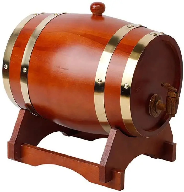 3 Liter Oak Whiskey Barrel,Wooden Wine Barrel Dispenser,For Beer