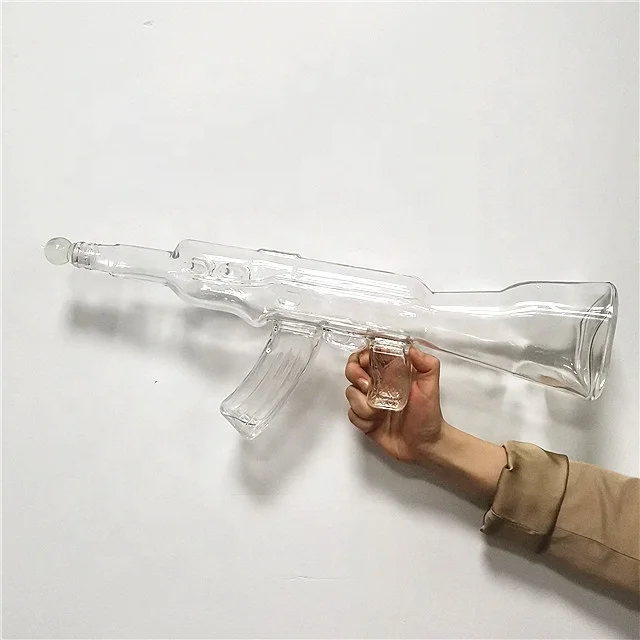 AK-47型のガラス瓶、リサイクルワインボトル、ガラス製ウォッカ瓶