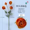 Capullos de rosa de té de cuatro cabezas, naranja