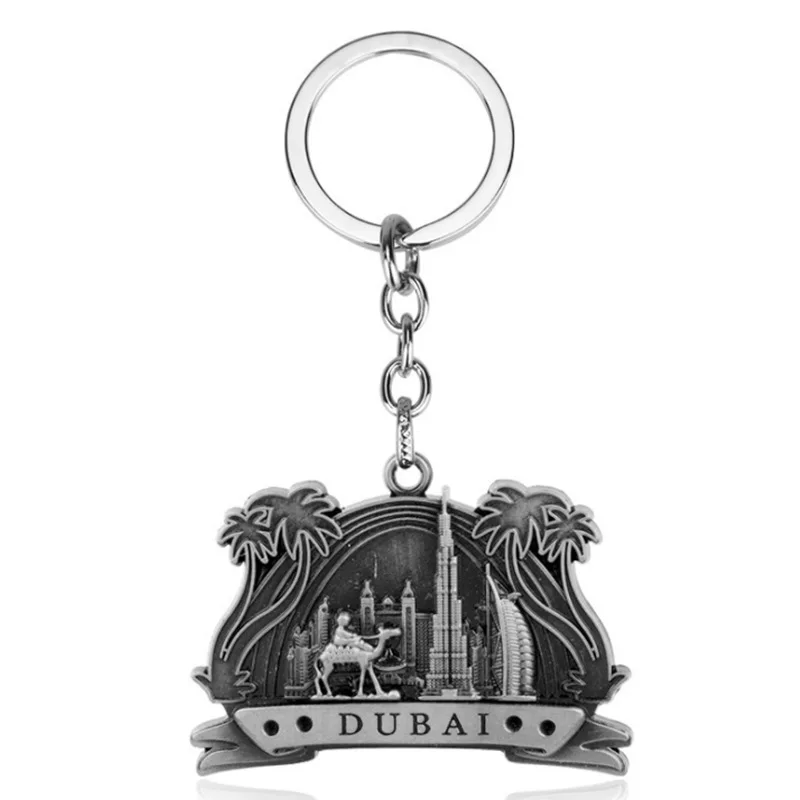 Creative Burj Khalifa Tower Camel Metal Key Chain Key Ring Alloy Dubai Arab  Tourist Souven Key Ring