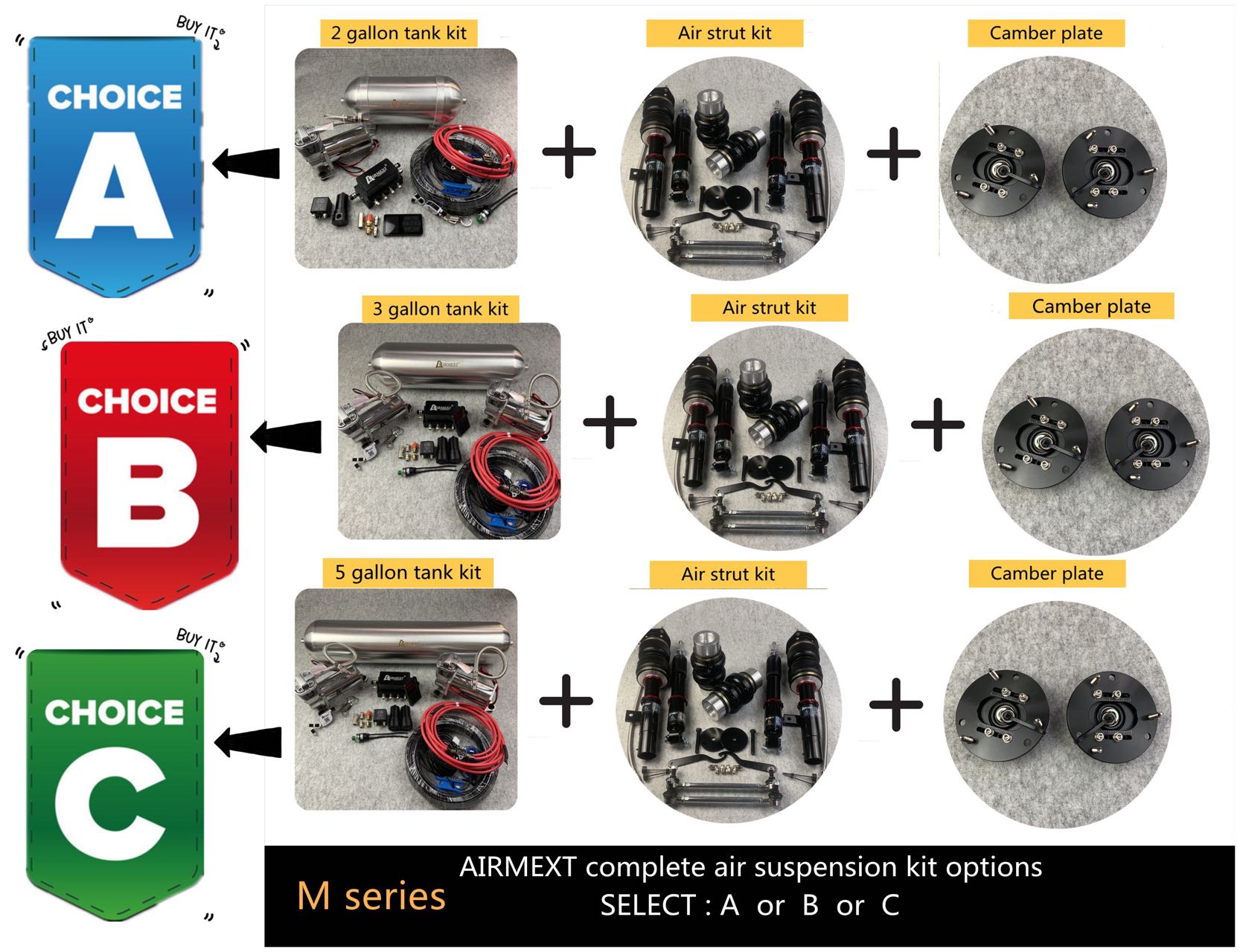AIRMEXT/F-SNX5-M /Mシリーズ/日産350Z用エアサスペンション フル