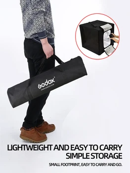 GODOX LST 40/60/80cm Three Way Dimming Light Box LED Studio Products Delivery of Portable Bags Small Softbox Light Equipment product image