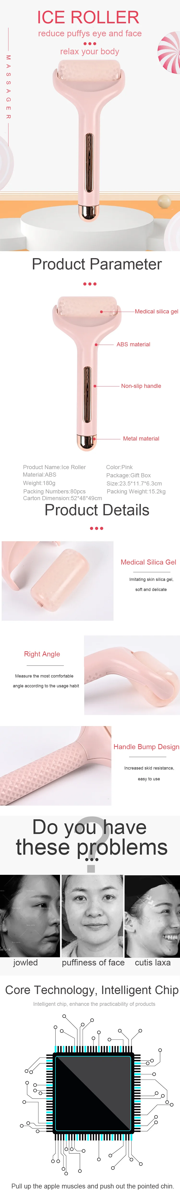 therapy cooling womens gifts face roller massager puffiness migraine pain relief eye roller massage ice roller for face