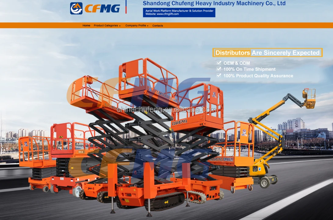 Guide Rail Hydraulic Stationary Vertical Cargo Lift Work Platforms ...