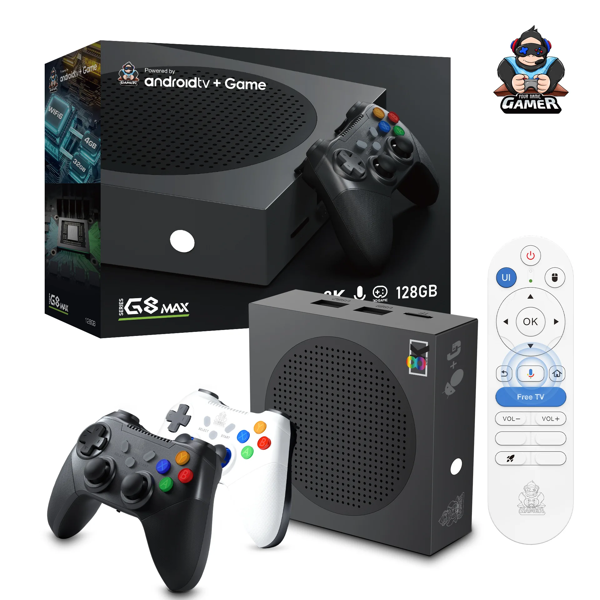 Zoku G8 Max Android Game TV Box 4GB DDR4 32GB EMMC Dual Core