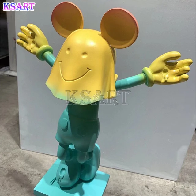 Resin crafts electroplated Minnie Mouse welcome movie themed cartoon animal store decorations
