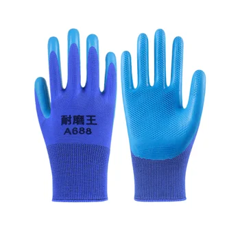 Shenggang A688 Durable Rubber Latex Knitted Gloves Construction Work Gloves Wholesaler