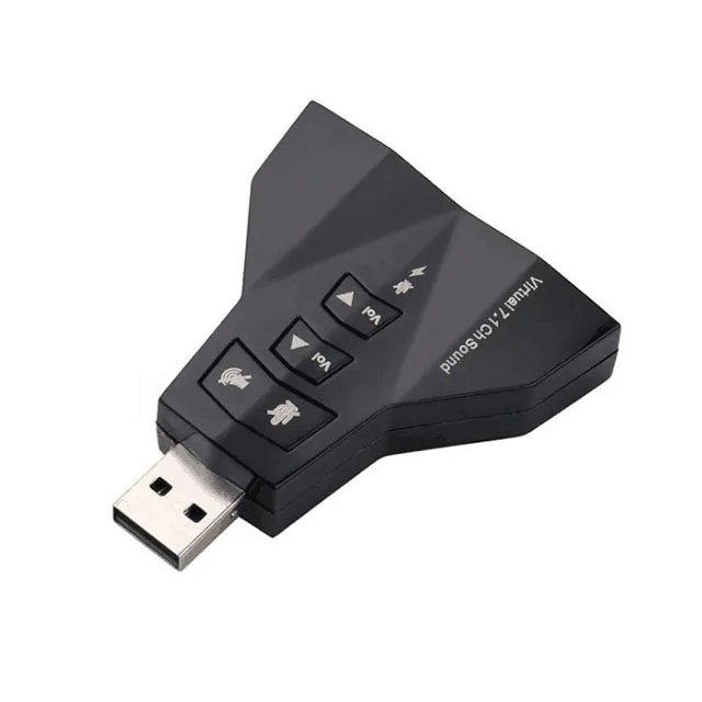 Adattatore per scheda Audio USB con Jack per cuffie e microfono da 3.5mm cavo intrecciato adattatore Audio USB esterno per Laptop Windows Mac  7