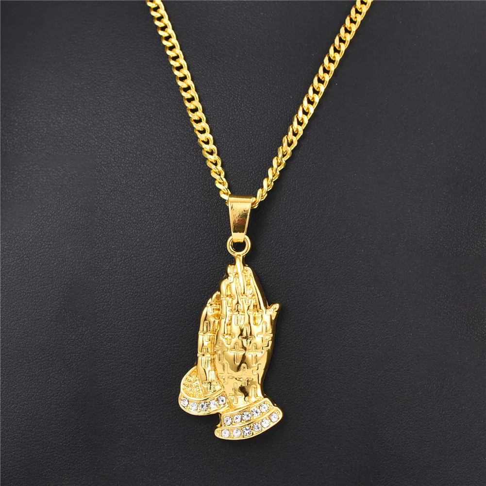 Hip Hop Maria Oval Necklace Titanium Steel Virgin Mary Pendant Necklace for Women