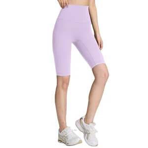 Custom High Quality  Summer  Quick Dry Yoga Shorts  Running Biker Shorts Elastic Waist Gym Shorts Leggings for Women