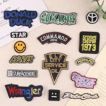 Designer Letters Embroidery Badges Patch Custom Logo Sew on Full Embroidered Patches for Garment