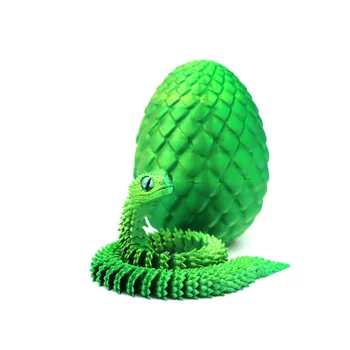 Jouet Serpent Imprimé 3D Flexible 45 Cm Rouge Doré - Statue Articulée Pour Soulager Stress, Autisme Et TDAH