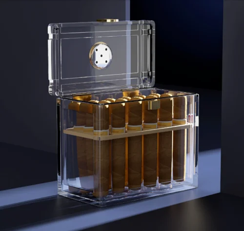 humidifier cigarette Oasis Pak With just a 6 cm diameter Travel Cigar Humidor Case/Box Metal