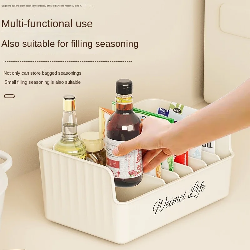 Kitchen Spice Storage Rack Floor-type Plastic Multi-functional Removable Multi-layer Cart Kitchen Organization Storage Holders