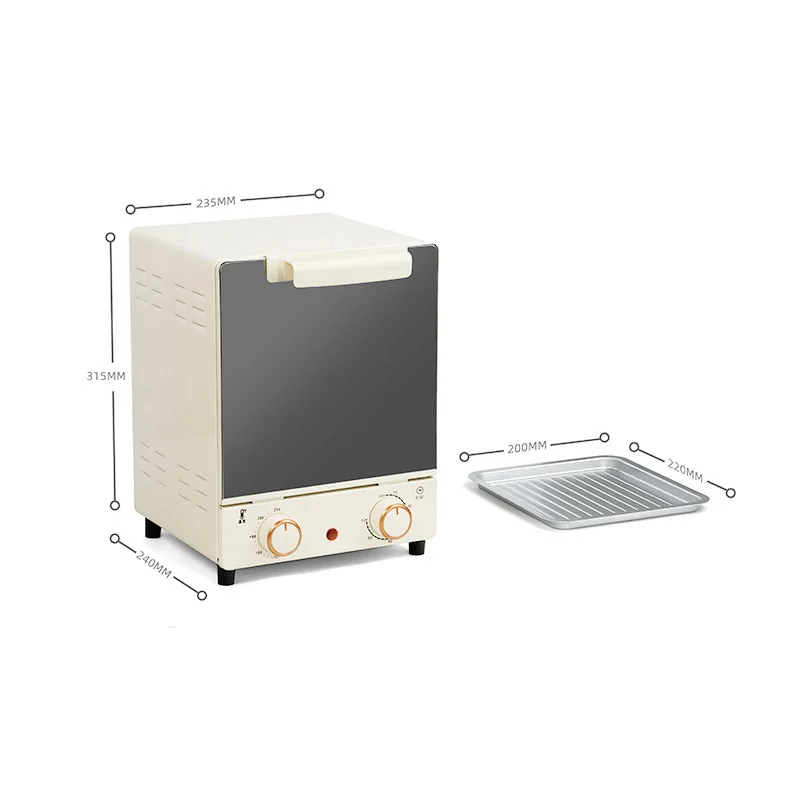 New High Configuration Multifunctional Kitchen Vertical 15L Silver Crest  Baking Bread Pizza Roast Meat Electric Oven for Home