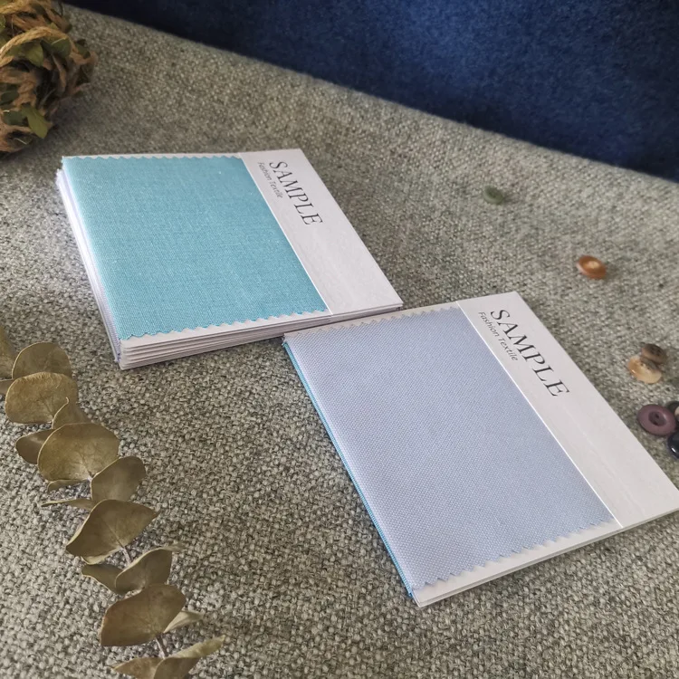 Custom Logo Recycled Textile Fabric Swatch Card Sample Paper Tag Color Swatch Header Cards