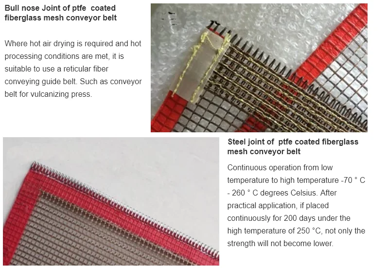 PTFE Coated Fiber Open Mesh Conveyor Belt for Textile Printing and Dyeing