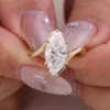 18k yellow gold + moissanite ring