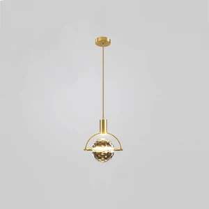 Morden Luxury Design Led Ball Chandelier Hanging Bedroom Crystal Lamps Metal Chandelier Pendant Light for Bedside Dining Table