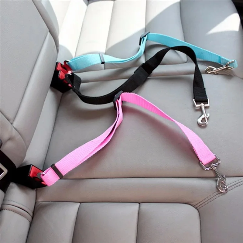 Colorful Classical Durable Adjustable Pet Seat Belt Dog Car Safety Seat Belts For Dogs