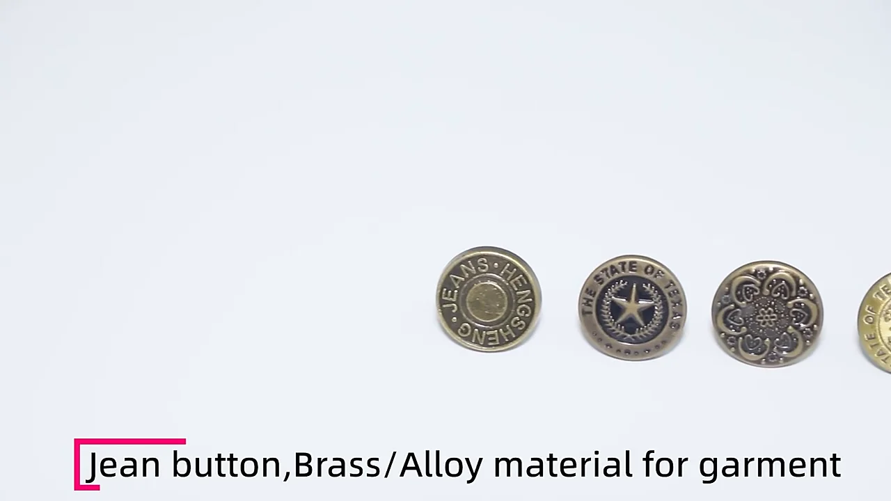 Custom Logo Nail Free Adjustable Detachable Button 17mm Pins Jeans ...