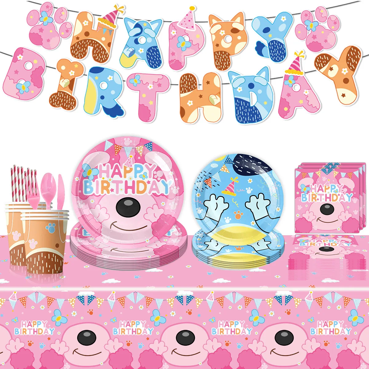 10 Guests Party Tableware Sets Blue y Themed Party Supplies