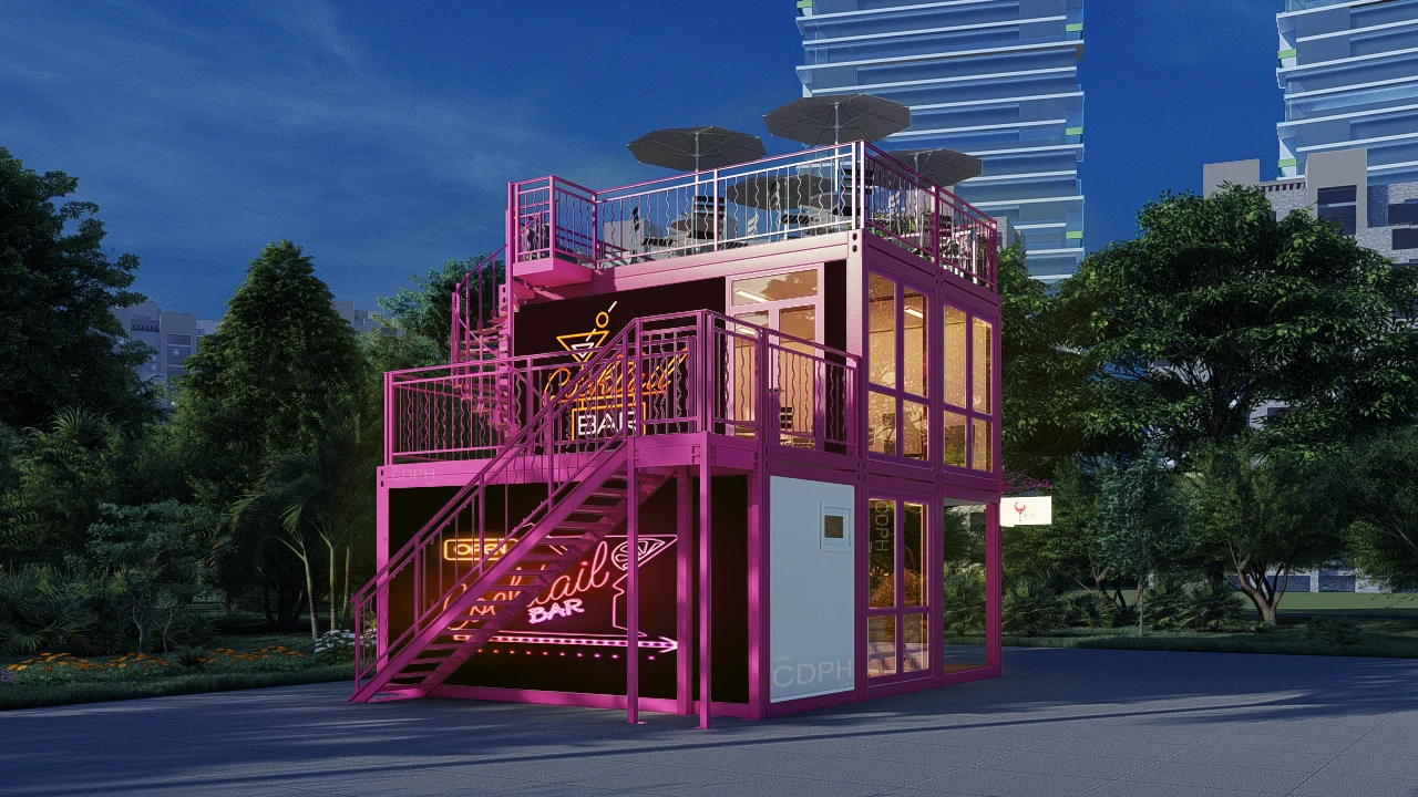 Customized Design Modified Prefab Shipping Container Cafe Bars Pop up Prefabricated Coffee Shop
