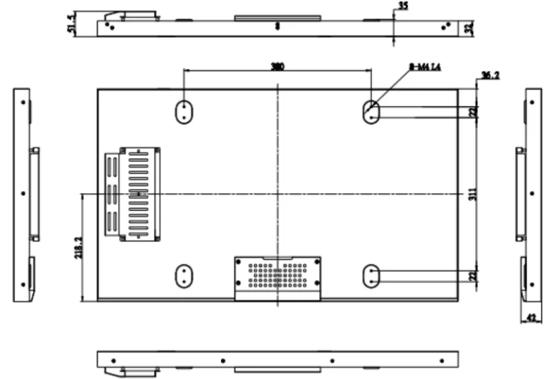 32 Inch 1000-3000 Nit CS-320FHB-N02 LCD panel High Brightness Tft Lcd Module Screen Support 1920x1080 FHD With RTD2513A borad factory