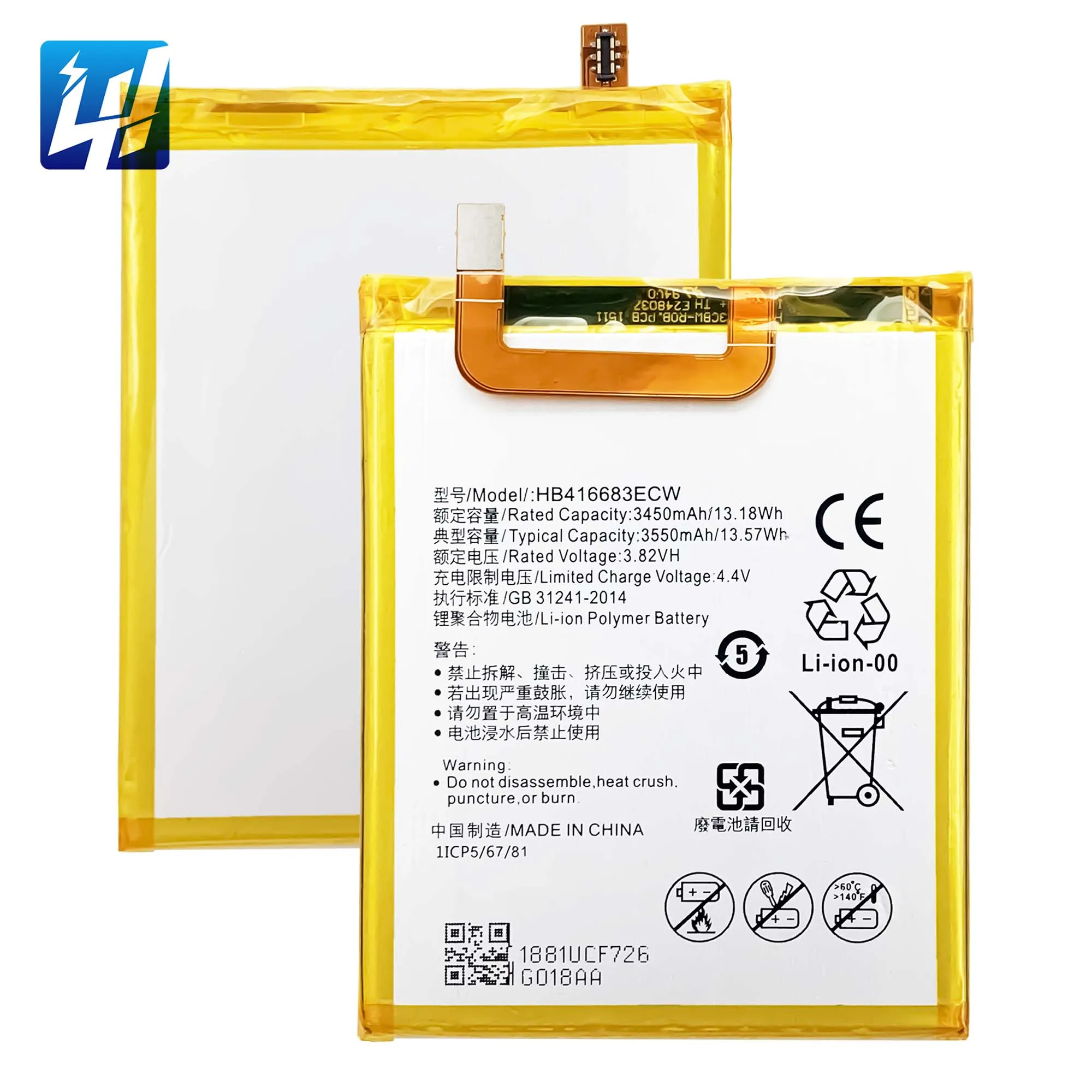 DCTENONE Battery 3550mAh li-polymer baterai ponsel untuk Huawei Google  Ascend Nexus 6P H1511 H1512