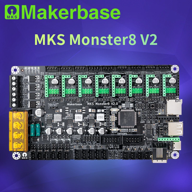 Monster8 32Bit Control Board 3D Printer parts TMC2209 for