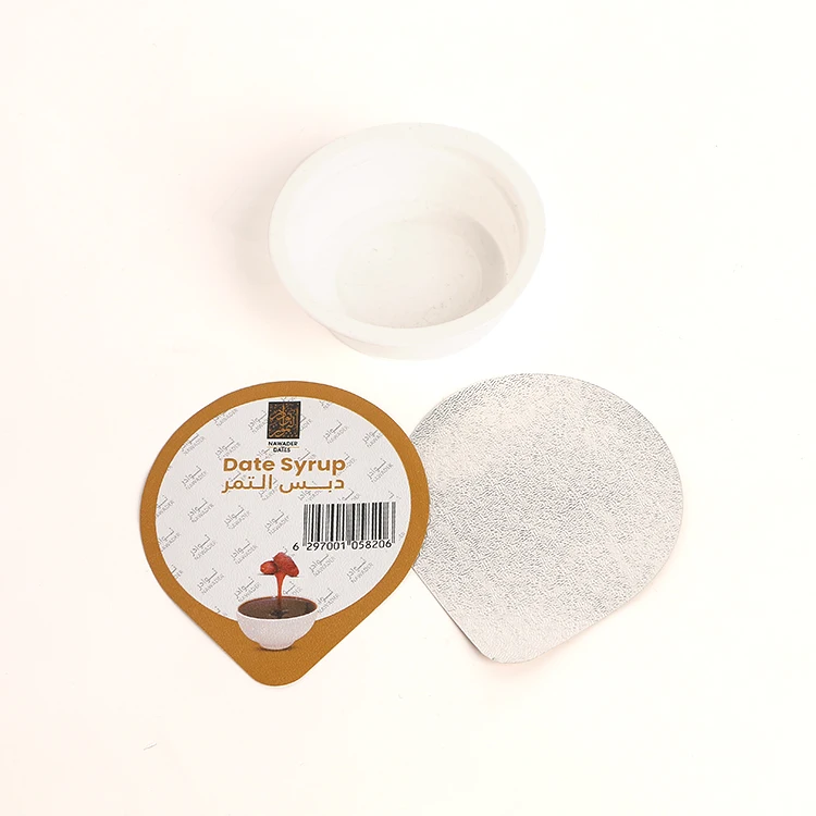 30ml 60ml Plastic Small Cup for Honey Packaging Sauce Container with Foil Lids